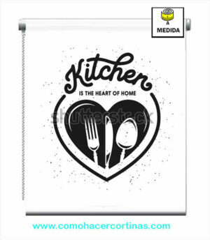 estores con impresion digital para cocina