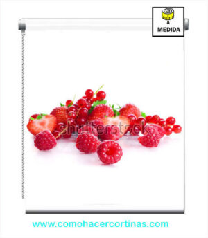 estores de cocina frutos rojos