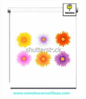 ESTOR PARA BAÑO CON FLORES