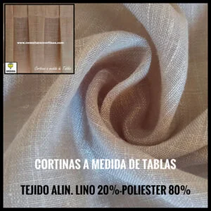 CORTINAS CON TABLAS A MEDIDA DE LINO 