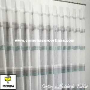 CORTINAS DE TABLAS A MEDIDA RAYAS HORIZONTALES