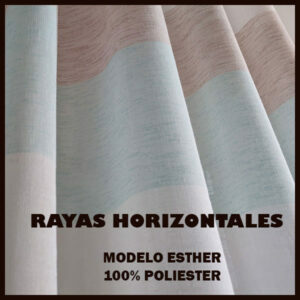 tela `para cortina con rayas horizontales