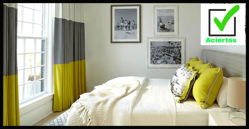 CORTINAS TRICOLOR EN HABITACION MATRIMONIO
