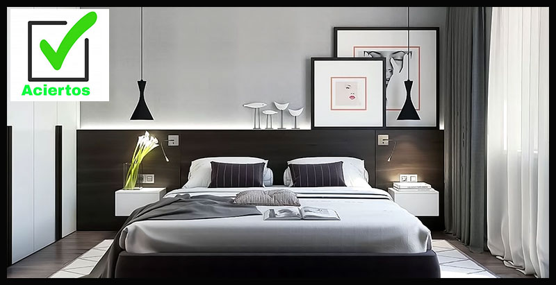 CORTINAS Y VISILLOS CLAROS EN HABITACION DE MATRIMONIO