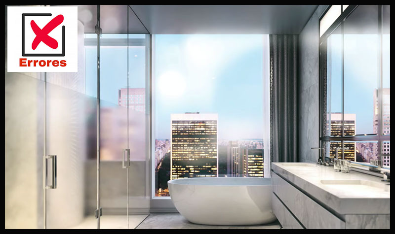 cortinas largas en baño