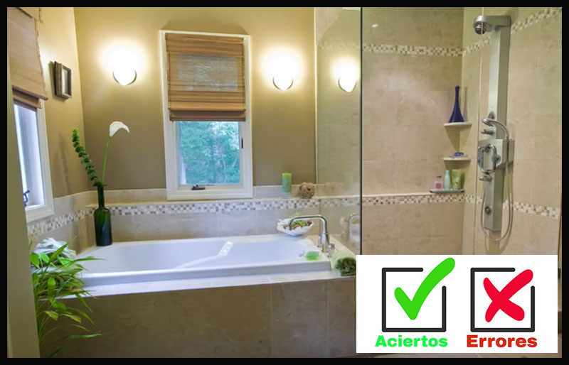 estores con varillas en baño