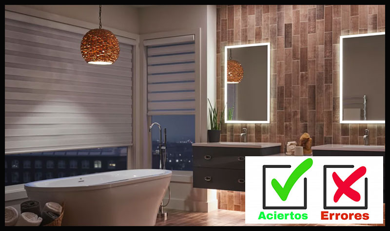 estores noche y dia en baño