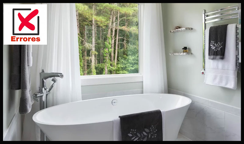 visillos largo en baño