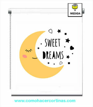 estores juveniles con frase